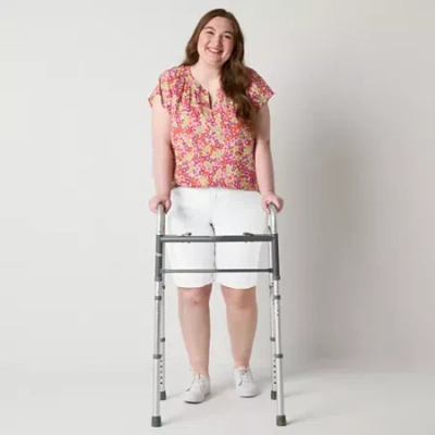 St. John's Bay Womens 11" Plus Easy-on + Easy-off Bermuda Short In White