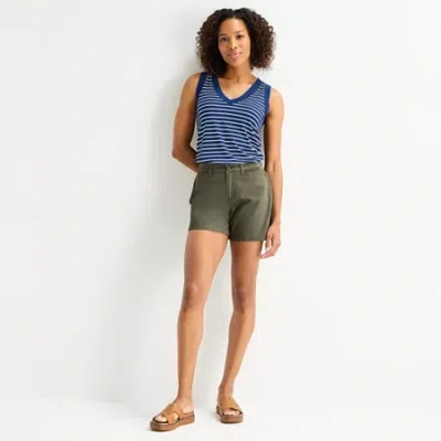 St. John's Bay Womens 5" Chino Short In Multi