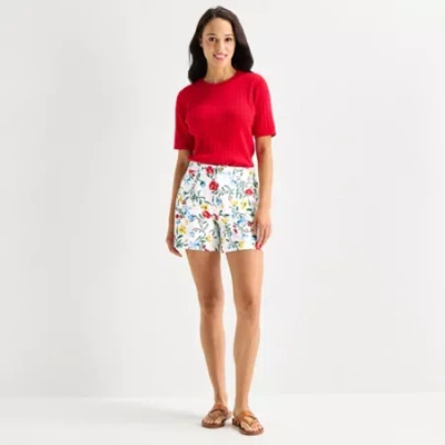 St. John's Bay Womens 5" Chino Short In Multi