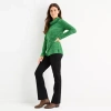 St. John's Bay Womens Cowl Neck Long Sleeve T-shirt In Green