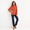 St. John's Bay Womens Cowl Neck Long Sleeve T-shirt In Orange