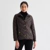 St. John's Bay Womens Heavyweight Quilted Jacket In Brown