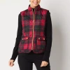 St. John's Bay Womens Heavyweight Quilted Vest In Red