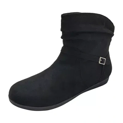 St. John's Bay Womens Kyle Flat Heel Slouch Boots In Black
