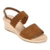 St. John's Bay Womens Lajolla Wedge Sandals In Brown