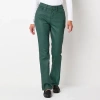 St. John's Bay Womens Mid Rise Coated Straight Leg Jean In Green