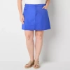 St. John's Bay Womens Mid Rise Plus Skort In Blue