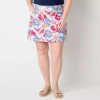 St. John's Bay Womens Mid Rise-plus Skort In Multi