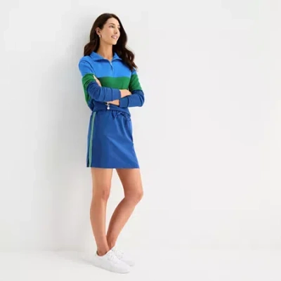 St. John's Bay Womens Mid Rise Skort In Blue