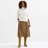 St. John's Bay Womens Midi A-line Skirt In Brown