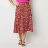 St. John's Bay Womens Midi A-line Skirt In Pink