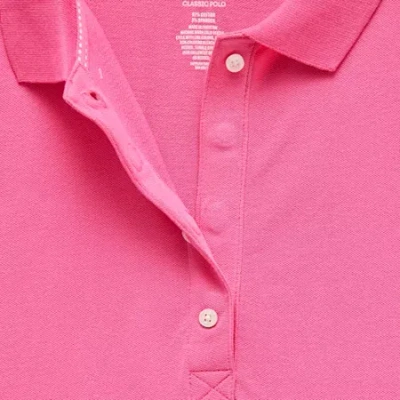 St. John's Bay Womens Plus Easy-on + Easy-off Short Sleeve Adaptive T-shirt In Pink