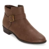 St. John's Bay Womens Randa Flat Heel Booties In Brown
