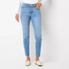 St. John's Bay Womens Skinny Fit Jean In Blue