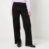 St. John's Bay Womens Tall High Rise Wide Leg Jean In Black