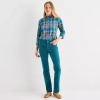 St. John's Bay Womens Tall Mid Rise Straight Corduroy Pant In Blue