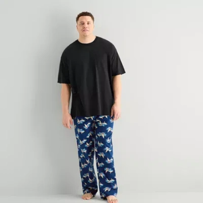 St. John's Bay St.johns Bay Big And Tall Pcket Tee In Black