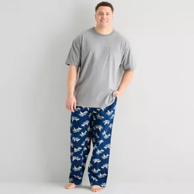 St. John's Bay St.johns Bay Big And Tall Pcket Tee In Gray