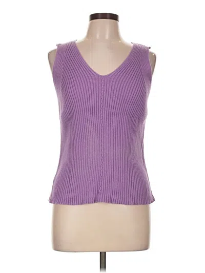 Pre-owned St. John's Bay Sweater Vest In Purple