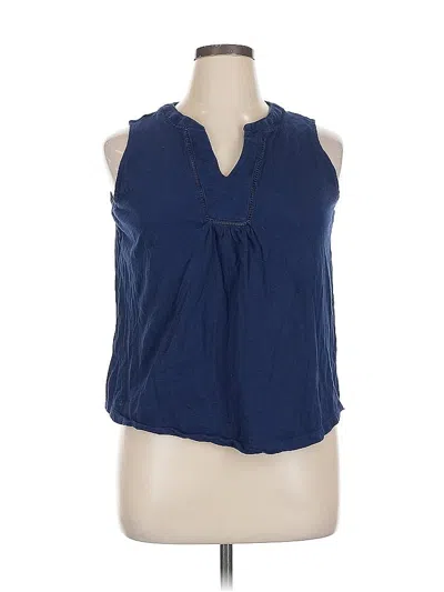 Pre-owned St. John's Bay Tank Top Blue Halter Neckline Tops