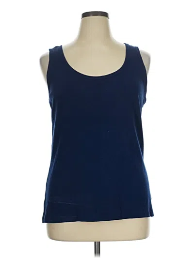 Pre-owned St. John's Bay Tank Top Blue Halter Neckline Tops