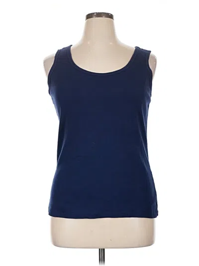 Pre-owned St. John's Bay Tank Top Blue Strapless Neckline Tops