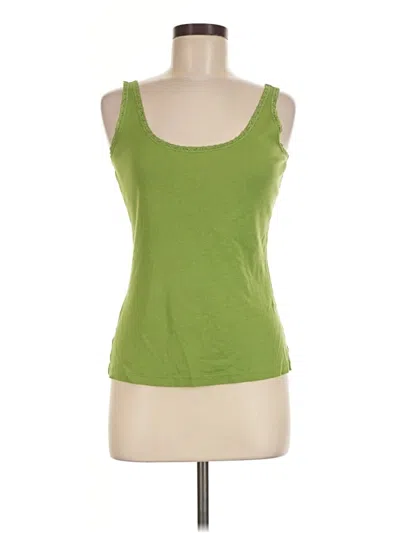Pre-owned St. John's Bay Tank Top Green Sweetheart Neckline Tops