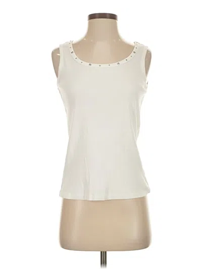 Pre-owned St. John's Bay Tank Top Ivory Strapless Neckline Tops In White