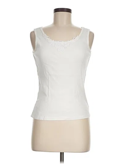 Pre-owned St. John's Bay Tank Top Ivory Sweetheart Neckline Tops In White