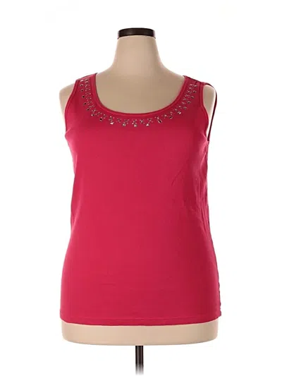 Pre-owned St. John's Bay Tank Top Pink Strapless Neckline Tops