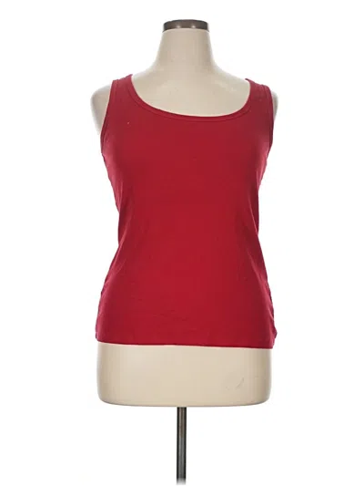 Pre-owned St. John's Bay Tank Top Red Halter Neckline Tops
