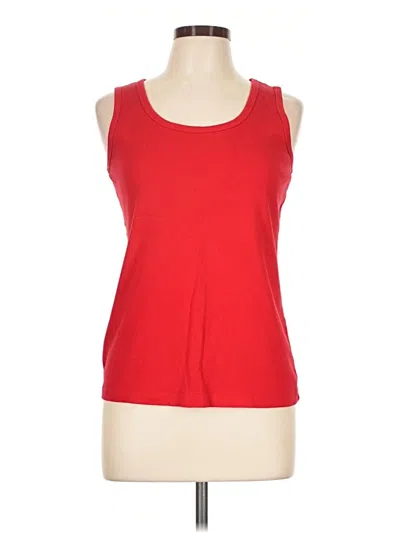 Pre-owned St. John's Bay Tank Top Red Halter Neckline Tops