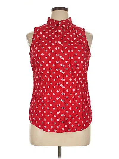 Pre-owned St. John's Bay Tank Top Red Halter Neckline Tops