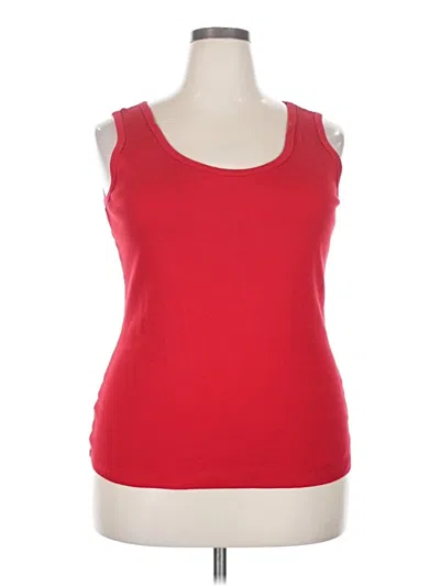 Pre-owned St. John's Bay Tank Top Red Sweetheart Neckline Tops