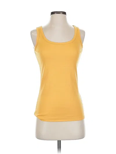 Pre-owned St. John's Bay Tank Top Yellow Scoop Neck Tops