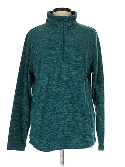 Pre-owned St. John's Bay Track Jacket In Teal