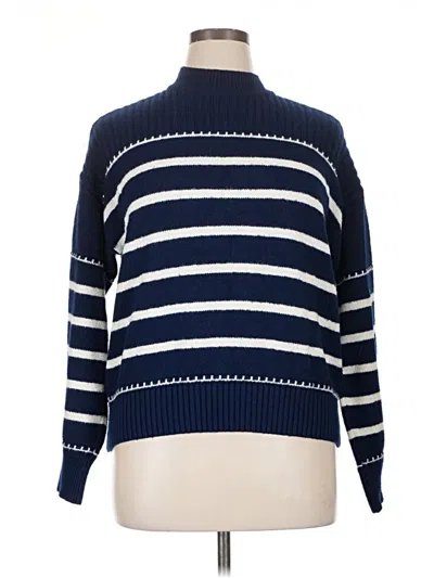 Pre-owned St. John's Bay Turtleneck Sweater In Blue