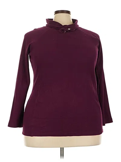 Pre-owned St. John's Bay Turtleneck Sweater In Burgundy