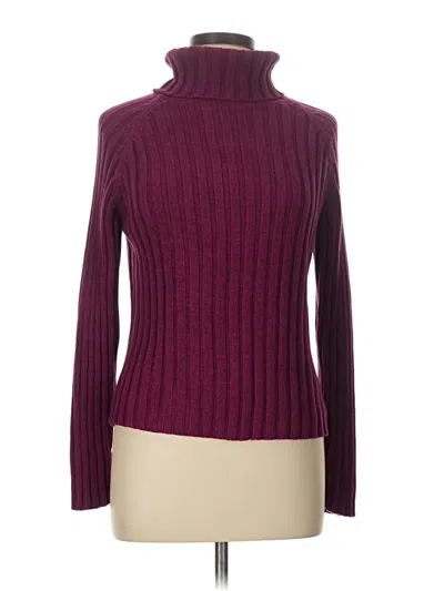 Pre-owned St. John's Bay Turtleneck Sweater In Burgundy