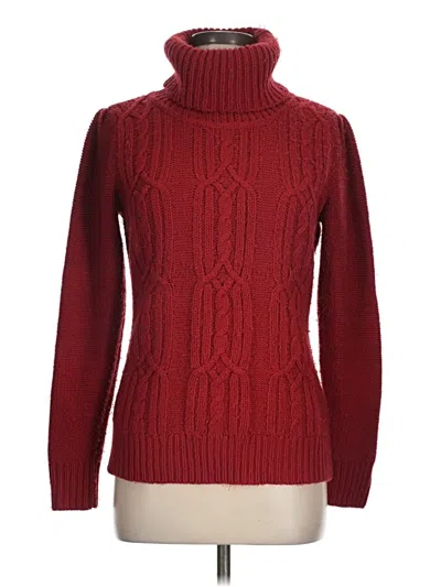 Pre-owned St. John's Bay Turtleneck Sweater In Burgundy