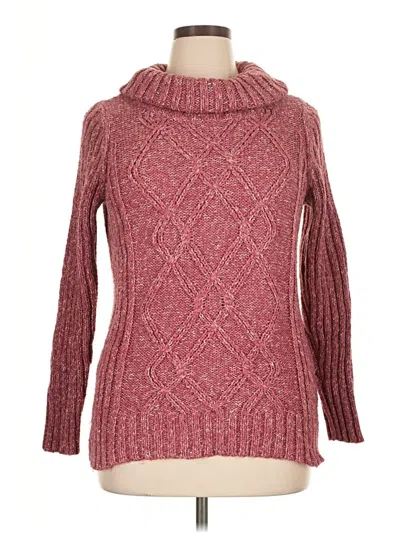 Pre-owned St. John's Bay Turtleneck Sweater In Burgundy
