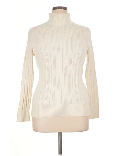 Pre-owned St. John's Bay Turtleneck Sweater In Ivory