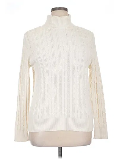 Pre-owned St. John's Bay Turtleneck Sweater In Ivory