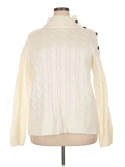 Pre-owned St. John's Bay Turtleneck Sweater In Ivory