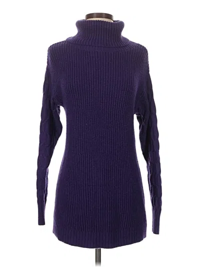 Pre-owned St. John's Bay Turtleneck Sweater In Purple