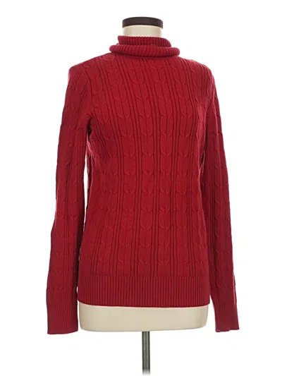 Pre-owned St. John's Bay Turtleneck Sweater In Red