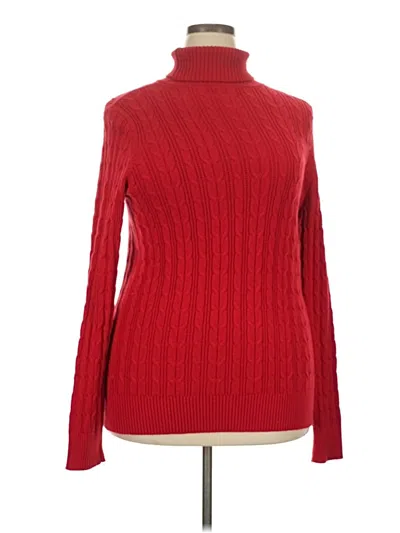 Pre-owned St. John's Bay Turtleneck Sweater In Red