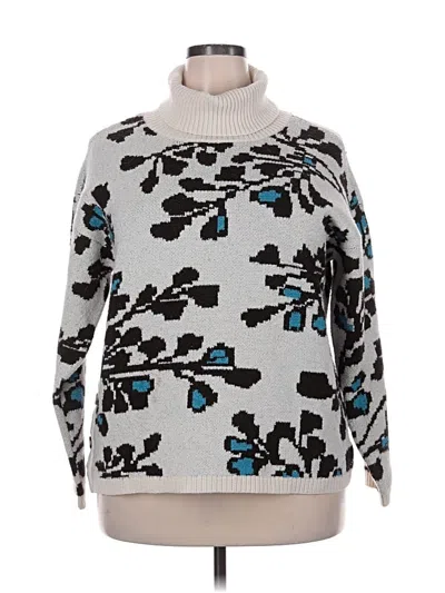 Pre-owned St. John's Bay Turtleneck Sweater In Silver
