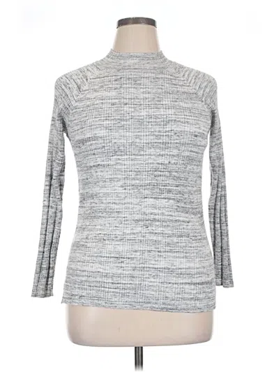 Pre-owned St. John's Bay Turtleneck Sweater In Silver