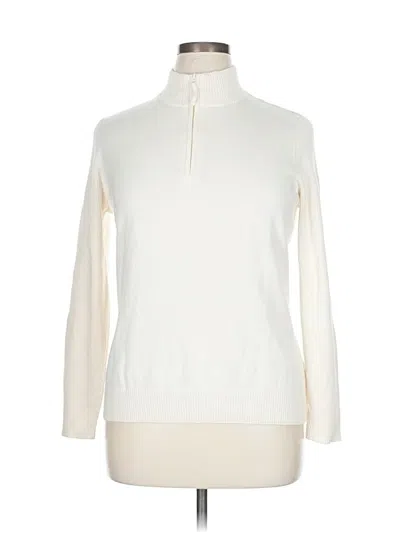 Pre-owned St. John's Bay Turtleneck Sweater In White